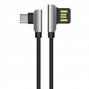 Καλώδιο σύνδεσης Hoco U42 Exquisite Steel USB σε Type-C Fast Charging 2.4A Μαύρο 1.2 μ. 6957531079392
