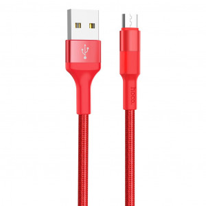 Καλώδιο σύνδεσης Hoco X26 Xpress USB σε Micro-USB Fast Charging 2A Κόκκινο 1μ 6957531080237