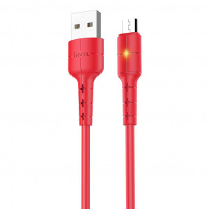 Καλώδιο σύνδεσης Hoco X30 USB σε Micro USB Κόκκινο με LED Ένδειξη 1.2 μ. 6957531091158