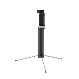 Selfie Stick Hoco K10A Magnificent Wireless Πτυσσόμενο Μαύρο με Ενσωματωμένο Φωτισμό και Τηλεχειριστήριο 6957531094487
