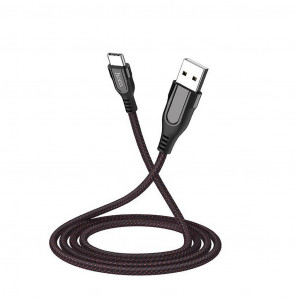 Καλώδιο σύνδεσης Hoco U54 Advantage USB σε Type-C Fast Charging 2.4A Μαύρο 1.2 μ. με ένδειξη LED 6957531096283