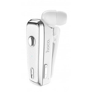 Wireless Mono Headset Hoco E38 Business με Δόνηση και Αθόρυβο Μηχανισμό Λευκό 6957531099956