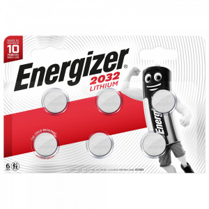 Buttoncell Lithium Energizer CR2032 3V Τεμ. 6 7638900428025
