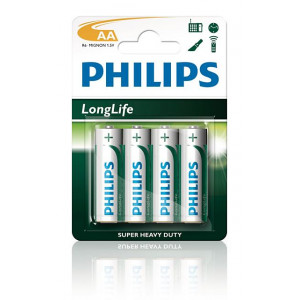 Μπαταρία Super Heavy Duty Philips Long Life LR6 size AA 1.5 V Τεμ. 4 8712581549466