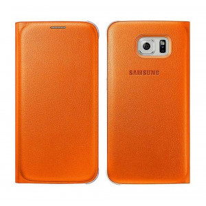 Book Case Samsung Flip Wallet EF-WG920POEGWW for SM-G920F Galaxy S6 Orange 8806086643238