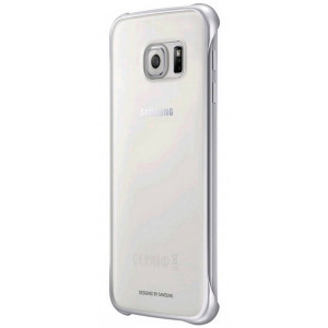 Case Faceplate Samsung Clear Cover EF-QG920BSEGWW για SM-G920F Galaxy S6 Transparent - Silver 8806086652506