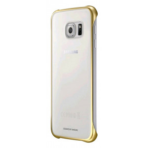 Case Faceplate Samsung Clear Cover EF-QG920BFEGWW για SM-G920F Galaxy S6 Transparent - Gold 8806086652513