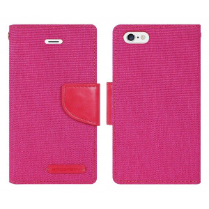 Book Case Goospery Canvas Diary for Apple iPhone 7 Plus Pink by Mercury 8806164314807