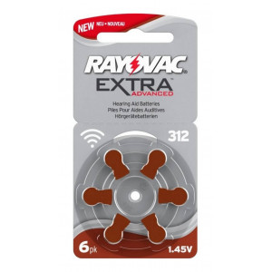 Hearing Aid Batteries Rayovac 312 Extra Advanced 1.45V Pcs. 6 96178232