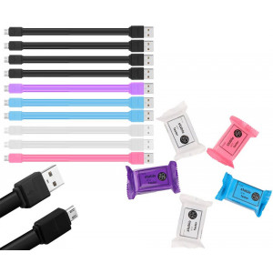 Καλώδιο σύνδεσης Jasper Candy USB σε Micro USB 20cm Διάφορα Χρώματα 6958154900506