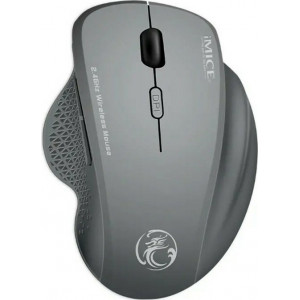 Ασύρματο Ποντίκι iMICE G6 1600dpi 2.4GHz με 6 Κουμπιά και Μηχανισμό Υψηλής Ακρίβειας Ασημί 5210029077852