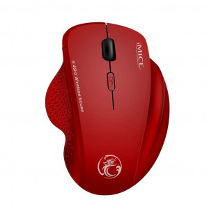 Ασύρματο Ποντίκι iMICE G6 1600dpi 2.4GHz με 6 Κουμπιά και Μηχανισμό Υψηλής Ακρίβειας Κόκκινο 5210029077845