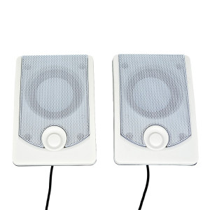 Ηχείο Stereo Multimedia Leerfei K37 Perfect Sound 2X3W με Ενσωματωμένο Amplifier και Σύνδεση 3.5mm και USB φόρτιση, Μαύρο-Λευκό 29994
