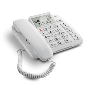 Σταθερό Ψηφιακό Τηλέφωνο Gigaset DL380  Άσπρο με Μεγάλη και Ευανάγνωστη Οθόνη 4250366856643