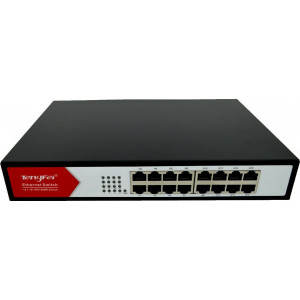 Ethernet Switch Tengfei HC-G1016D 16*10/100/1000Mbps 16 Port Μαύρο 5V 100mA 29871