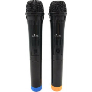 Διπλό Ασύρματο Μικρόφωνο Media-Tech MT395 Accent Pro Μαύρο με USB Receiver για Ηχεία Karaoke και Άλλες Συσκευές Ήχου 5906453103952
