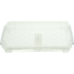 Κουτί Αποθήκευσης Πλαστικό Διάφανο 21x10x4 cm με χερούλια και καπάκι 27822