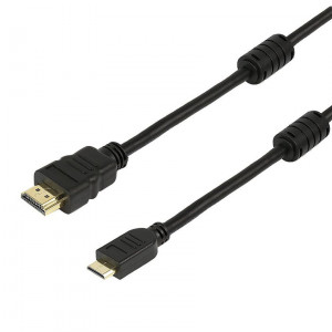 Powertech HDMI 19pin σε HDMI Mini - 1.4V / 2F + with ethernet - 1.5M