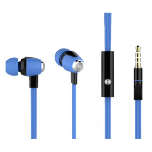 CELEBRAT ακουστικα HANDSFREE (ON/OFF) Plastic+TPE - BLUE