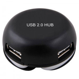 POWERTECH USB 2.0V HUB 4 Port - BLACK