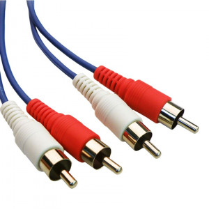 Powertech Καλωδιο 2 x RCA Male / 2 x RCA Male (red,white) - 5m