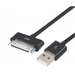 Powertech καλωδιο USB 2.0 Α to IPAD & I PHONE 4/4S - 1m - BLACK