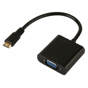 PT μετ. HDMI 1.4V(M) Mini / VGA DB15(F) - 0.20cm
