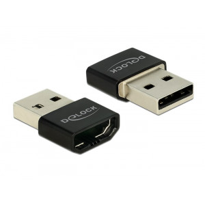 DELOCK Ανταπτορας απο HDMI-A female σε USB Type-A male, Black