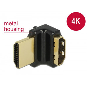 DELOCK HDMI Ανταπτορας απο HDMI-A female σε HDMI-A male, 4K, 90° up