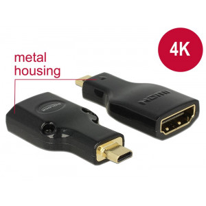 DELOCK HDMI Ανταπτορας απο Micro-D σε HDMI-A female, High Speed (HEC)