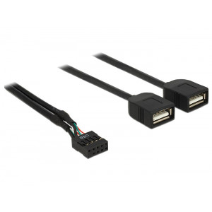 DELOCK USB Καλωδιο απο USB-A interface σε 2x USB Type-A female, 0.4m