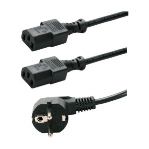 Powertech καλωδιο power cord M/2xM (3PIN)-1.5M