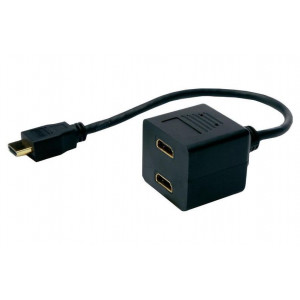 Powertech HDMI Splitter 19pin male / 2x Fimale Gold - COOPER