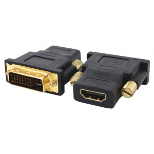 POWERTECH adapter απο DVI I(24+5) M σε HDMI F, GOLD