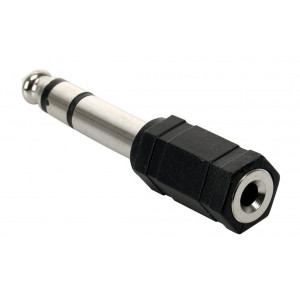 POWERTECH adapter STEREO 3.5mm F/M 6.35mm - NIKEL, 5 τεμ