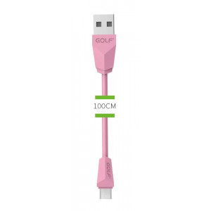 GOLF Καλωδιο Diamond USB 2.0V M σε Micro USB M, 1m, Color Box, Pink