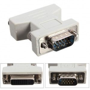 POWERTECH Adapter VGA 15pin male σε DVI-I 24+5 pin female