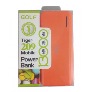 GOLF Power Bank Tiger 209 13000mAh, 2x Output, Orange