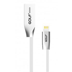 GOLF Καλωδιο USB σε Lightning (8-pin) GC-29 Kirsite Rhomb, White, 1m