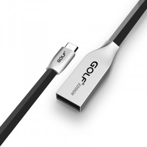 GOLF Καλωδιο USB σε USB Micro GC-29 Kirsite Rhomb, Black, 1m