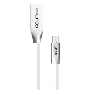 GOLF Καλωδιο USB σε USB Micro GC-29 Kirsite Rhomb, White, 1m