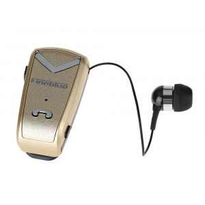 FINEBLUE Bluetooth Headset F-V2, με υποστηριξη εως 2 συσκευες, Gold