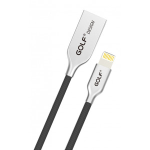 GOLF Καλωδιο USB 2.0 σε iPhone 8-pin, 1m, 2.4A, Metal housing, Black