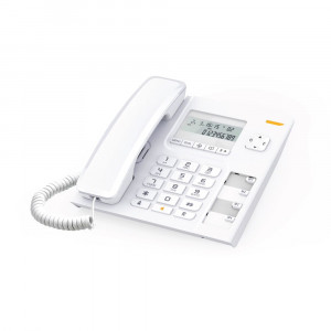 Ενσύρματο τηλέφωνο με αναγνώριση κλήσης Λευκό Τ56 010006