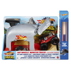 Παιχνιδολαμπάδα Hot Wheels: Monster Trucks Bone Shaker GKY02 για 4+ Ετών Mattel