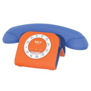 CORDED PHONE RETRO STYLE WITH JACK SUITABLE FOR SMARTPHONE TELCO GCE 3100 BLUE/ORANGE