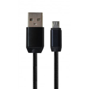 Data Cord Cable Glam USB to Micro USB Black 30cm 21872